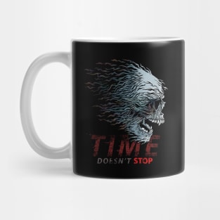 Time doesn´t stop - Motivational - Skull Mug